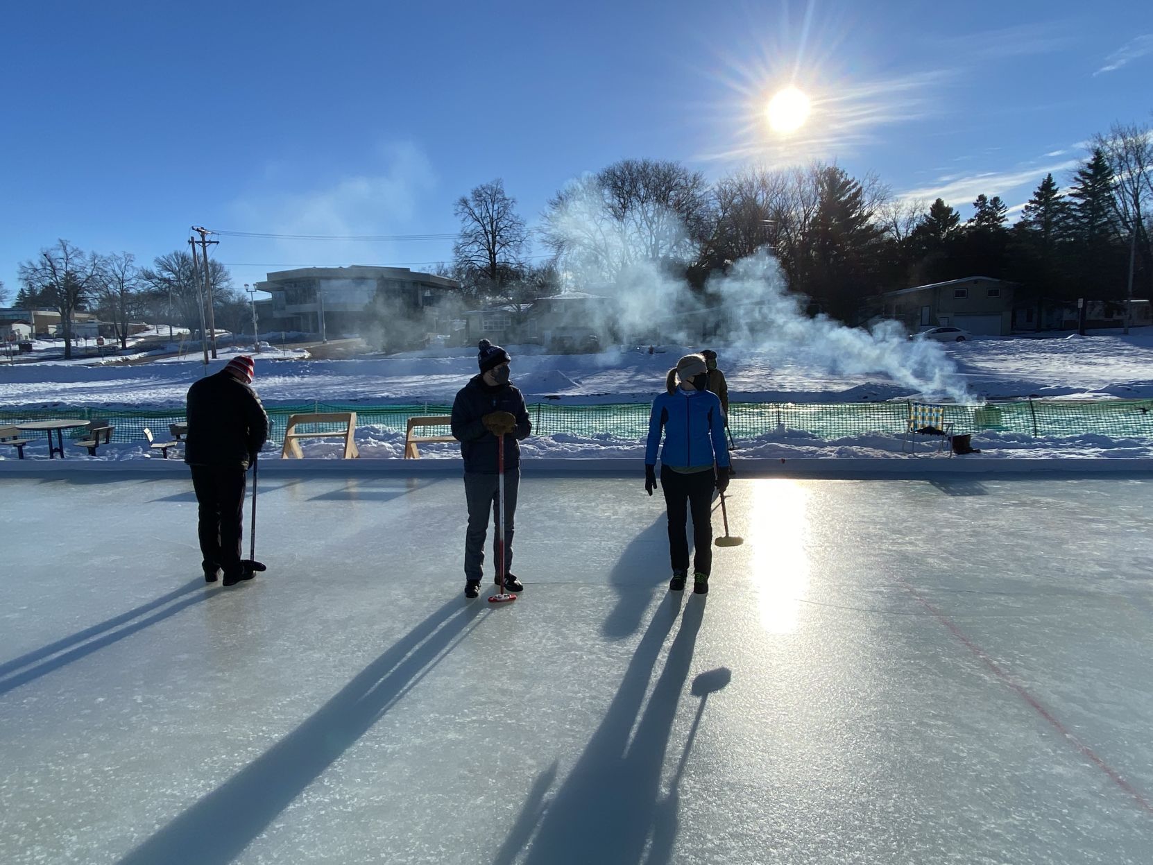 Outdoor Curling in Monona